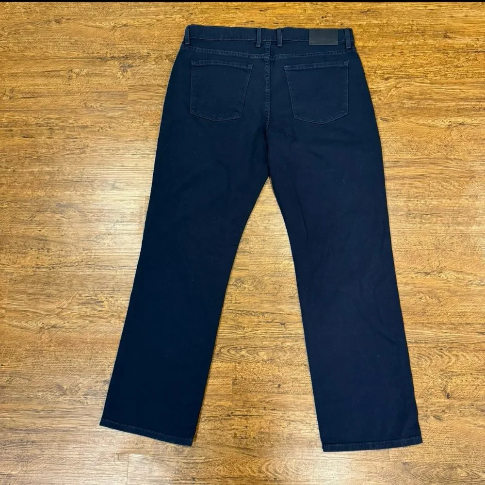 Mott & Bow Blue Mercer Straight Casual Soft Twill Denim Jeans Trousers Men 35x30